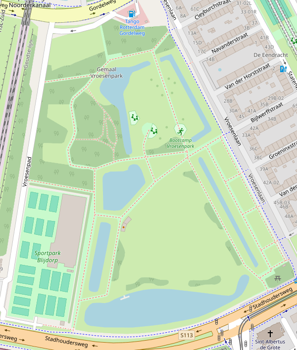 Vroesenpark Rotterdam OpenStreetMap® - data beschikbaar is onder de Open Database-licentie.